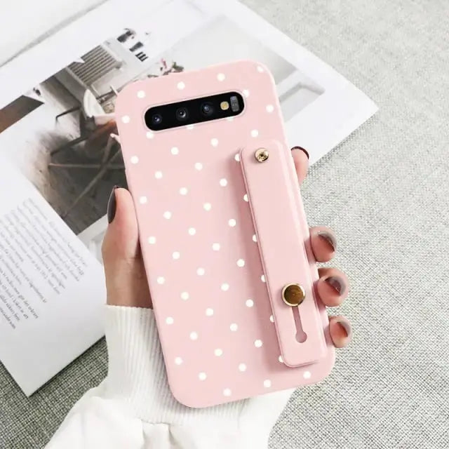 Kawaii Wrist Strap Phone Case For Samsung Galaxy BC081 - S10