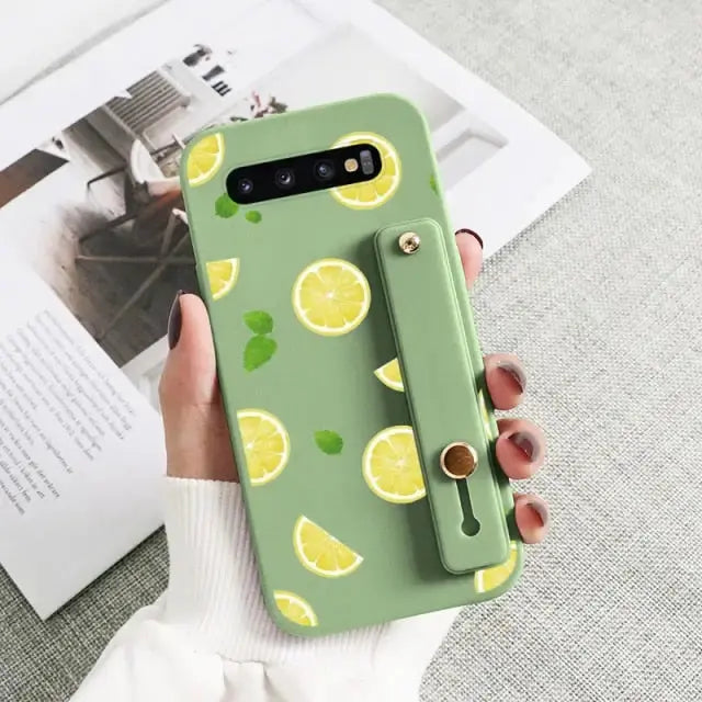 Kawaii Wrist Strap Phone Case For Samsung Galaxy BC081 - S10