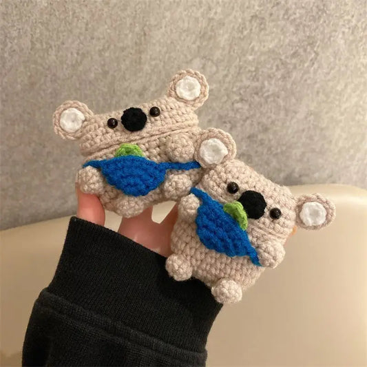 Knit Tree Bear Airpods Earphone Case Skin Fz162 - Mobile 