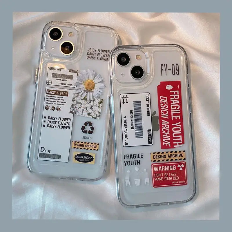 Label Print Transparent Phone Case - iPhone 13 Pro Max / 13 