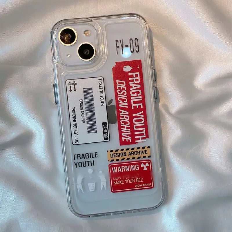 Label Print Transparent Phone Case - iPhone 13 Pro Max / 13 