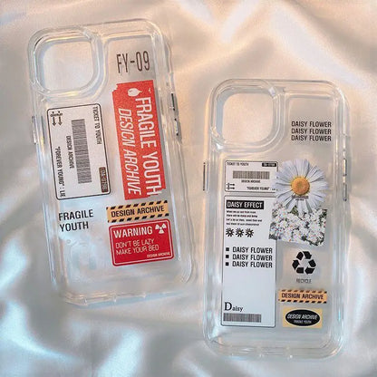 Label Print Transparent Phone Case - iPhone 13 Pro Max / 13 