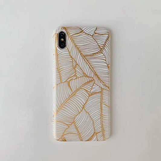 Leaf Print Mobile Case - iPhone XS Max / XS / XR / X / 8 / 8 Plus / 7 / 7 Plus / 6s / 6s Plus-1