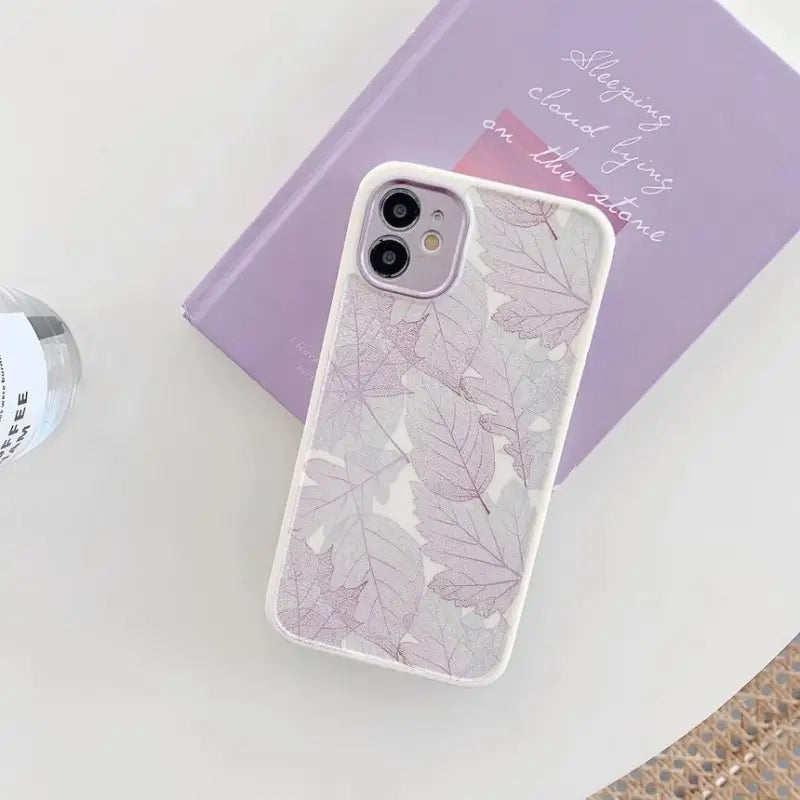 Leaf Print Phone Case - iPhone 12 Pro Max / 12 Pro / 12 / 12 Mini / 11 Pro Max / 11 Pro / 11 / XS Max / XS / XR / X / 8 Plus / 7 Plus / 8 / 7 / SE 2-4