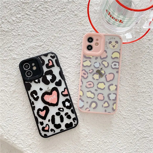 Leopard Heart Printing iPhone Case BP280 - iphone case