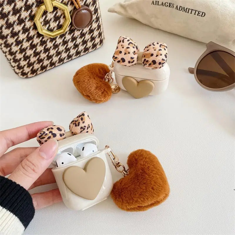 Leopard Print Bow Airpods Earphone Case Skin-2