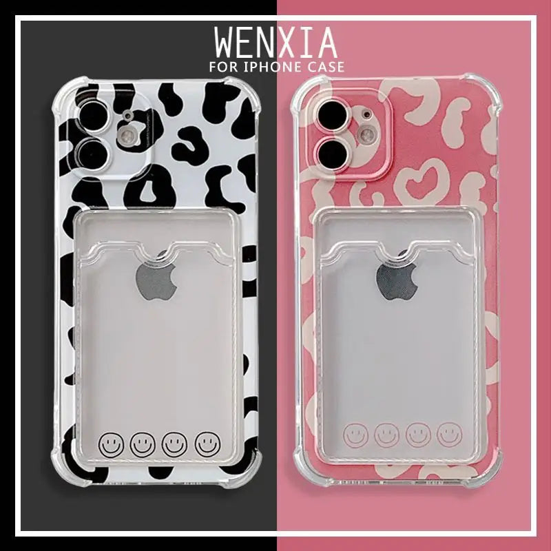 Leopard Print Card Holder Phone Case - iPhone 13 Pro Max / 