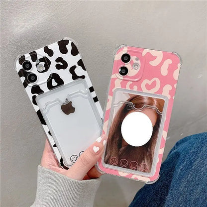 Leopard Print Card Holder Phone Case - iPhone 13 Pro Max / 