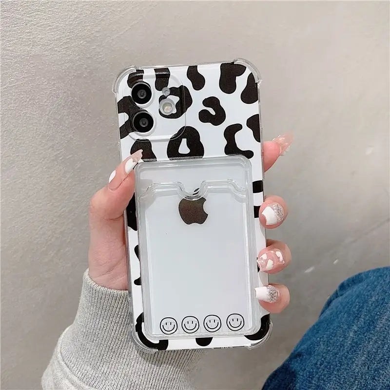 Leopard Print Card Holder Phone Case - iPhone 13 Pro Max / 