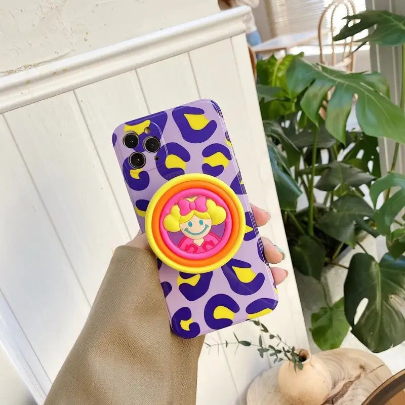 Leopard Printing Couple Holder iPhone Case BP242 - iphone 