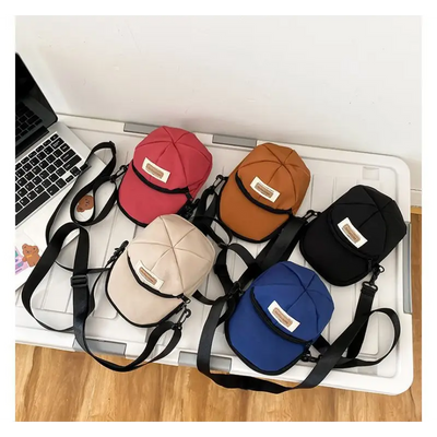 Lettering Applique Nylon Crossbody Bag KC8 - Messenger Bags