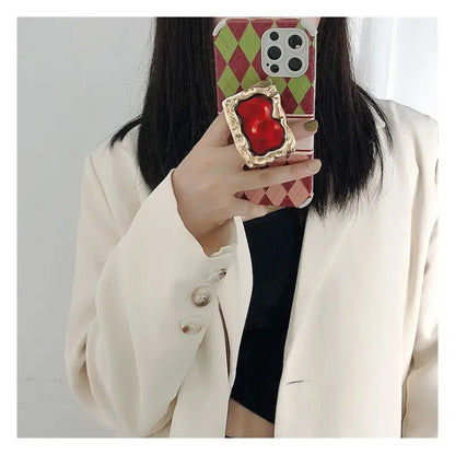 Lettering Argyle Phone Case - Xiaomi / Red Mi-4