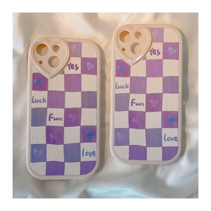 Lettering Checker Phone Case - iPhone 13 Pro Max / 13 Pro / 