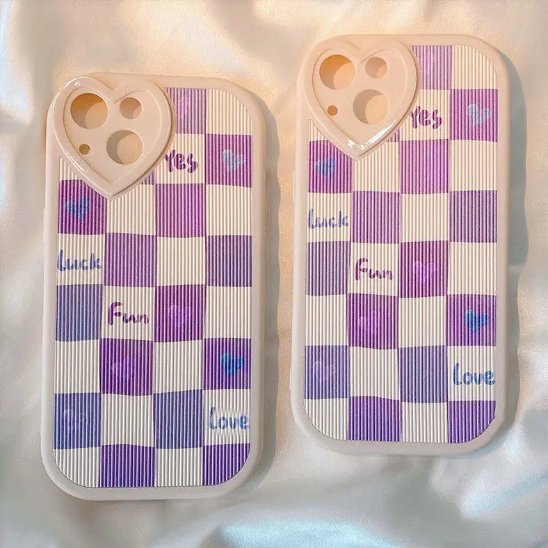 Lettering Checker Phone Case - iPhone 13 Pro Max / 13 Pro / 