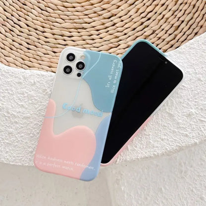 Lettering Color Block Phone Case - iPhone 12 Pro Max / 12 