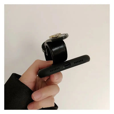 Lettering Hand Strap Phone Case - iPhone 13 Pro Max / 13 Pro / 13 / 13 mini / 12 Pro Max / 12 Pro / 12 / 12 mini / 11 Pro Max / 11 Pro / 11 / SE / XS Max / XS / XR / X / SE 2 / 8 / 8 Plus / 7 / 7 Plus / 6 / 6 Plus-13