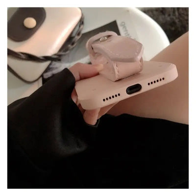 Lettering Hand Strap Phone Case - iPhone 13 Pro Max / 13 Pro / 13 / 13 mini / 12 Pro Max / 12 Pro / 12 / 12 mini / 11 Pro Max / 11 Pro / 11 / SE / XS Max / XS / XR / X / SE 2 / 8 / 8 Plus / 7 / 7 Plus / 6 / 6 Plus-14