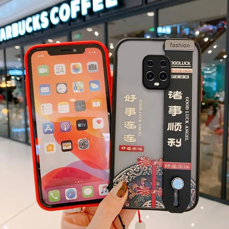 Lettering Hand Strap Phone Case - Xiaomi / Redmi-1