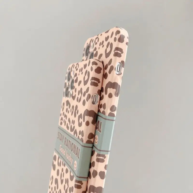 Lettering Leopard Print Phone Case - iPhone 13 Pro Max / 13 