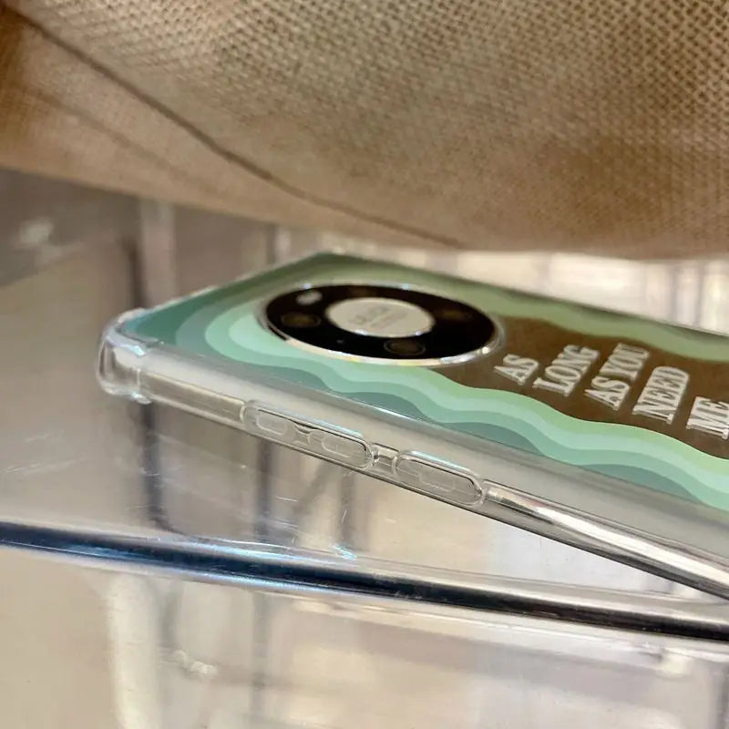 Lettering Mirrored Phone Case - Huawei-9