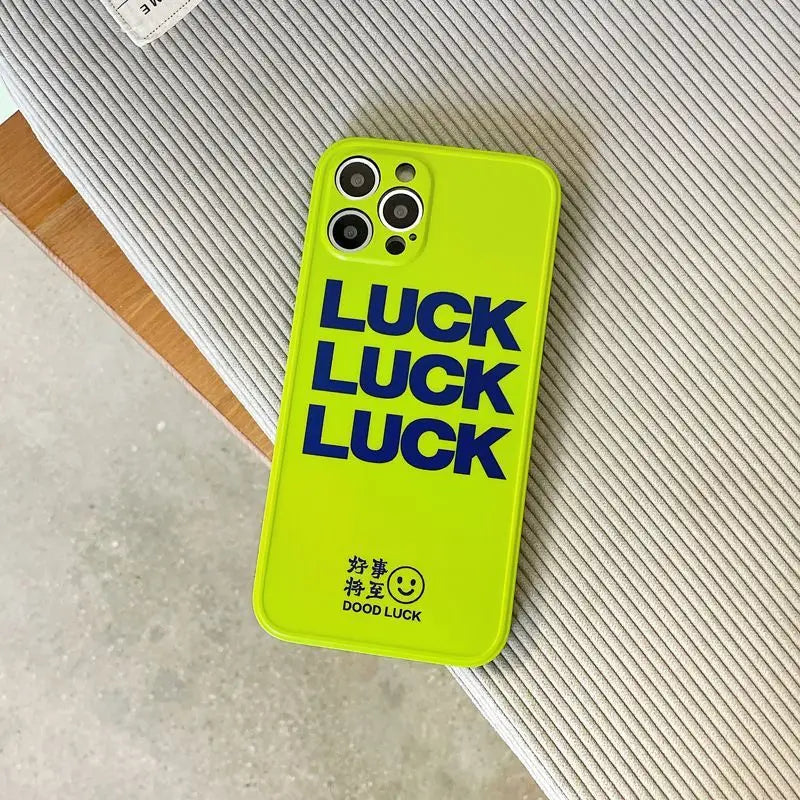 Lettering Phone Case - iPhone 13 Pro Max / 13 Pro / 13 / 13 mini / 12 Pro Max / 12 Pro / 12 / 12 mini / 11 Pro Max / 11 Pro / 11 / SE / XS Max / XS / XR / X / SE 2 / 8 / 8 Plus / 7 / 7 Plus-7
