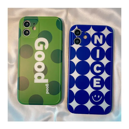 Lettering Polka Dot Phone Case - iPhone 13 Pro Max / 13 Pro 
