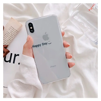 Lettering Transparent Phone Case - iPhone 11 Pro Max / 11 