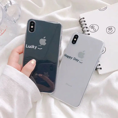 Lettering Transparent Phone Case - iPhone 11 Pro Max / 11 