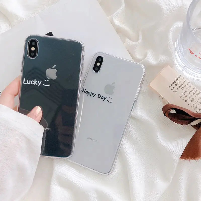 Lettering Transparent Phone Case - iPhone 11 Pro Max / 11 