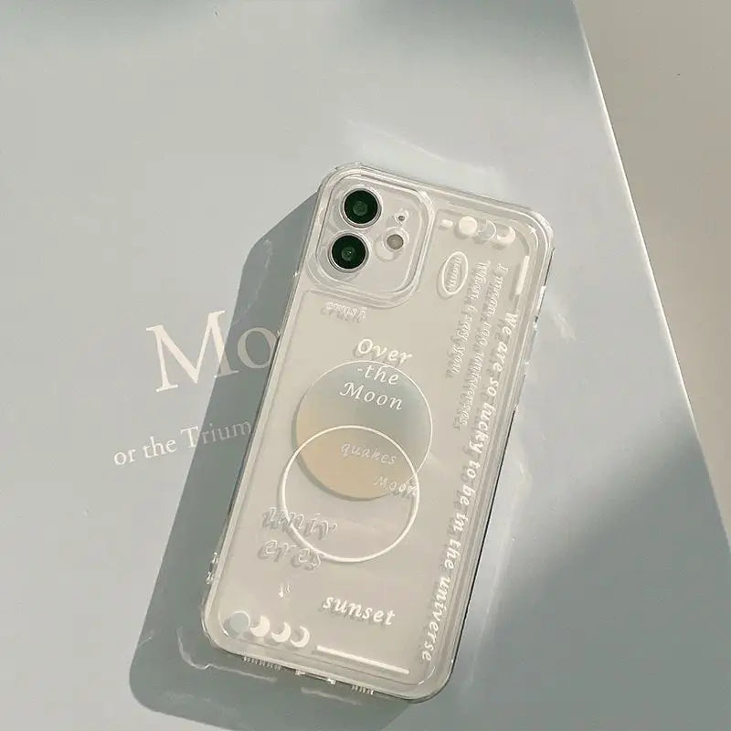 Lettering Transparent Phone Case - iPhone 12 Pro Max / 12 Pro / 12 / 12 mini / 11 Pro Max / 11 Pro / 11 / SE / XS Max / XS / XR / X / SE 2 / 8 / 8 Plus / 7 / 7 Plus-12