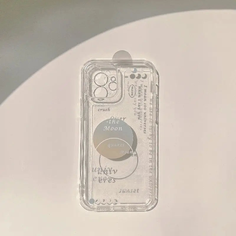 Lettering Transparent Phone Case - iPhone 12 Pro Max / 12 Pro / 12 / 12 mini / 11 Pro Max / 11 Pro / 11 / SE / XS Max / XS / XR / X / SE 2 / 8 / 8 Plus / 7 / 7 Plus-13