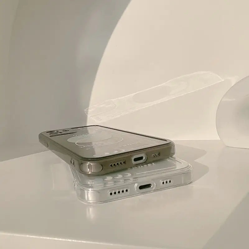Lettering Transparent Phone Case - iPhone 12 Pro Max / 12 Pro / 12 / 12 mini / 11 Pro Max / 11 Pro / 11 / SE / XS Max / XS / XR / X / SE 2 / 8 / 8 Plus / 7 / 7 Plus-19
