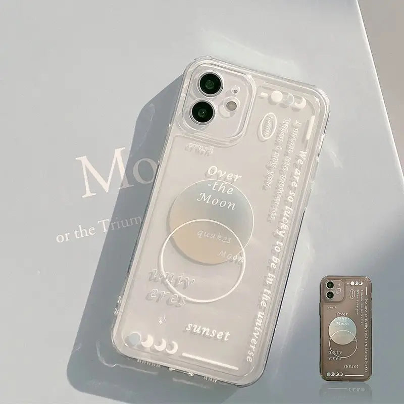 Lettering Transparent Phone Case - iPhone 12 Pro Max / 12 Pro / 12 / 12 mini / 11 Pro Max / 11 Pro / 11 / SE / XS Max / XS / XR / X / SE 2 / 8 / 8 Plus / 7 / 7 Plus-11