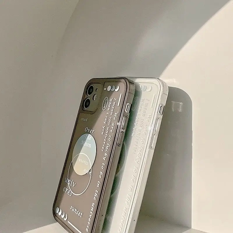 Lettering Transparent Phone Case - iPhone 12 Pro Max / 12 Pro / 12 / 12 mini / 11 Pro Max / 11 Pro / 11 / SE / XS Max / XS / XR / X / SE 2 / 8 / 8 Plus / 7 / 7 Plus-18
