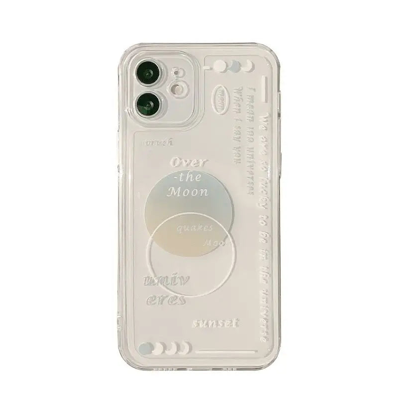 Lettering Transparent Phone Case - iPhone 12 Pro Max / 12 Pro / 12 / 12 mini / 11 Pro Max / 11 Pro / 11 / SE / XS Max / XS / XR / X / SE 2 / 8 / 8 Plus / 7 / 7 Plus-3