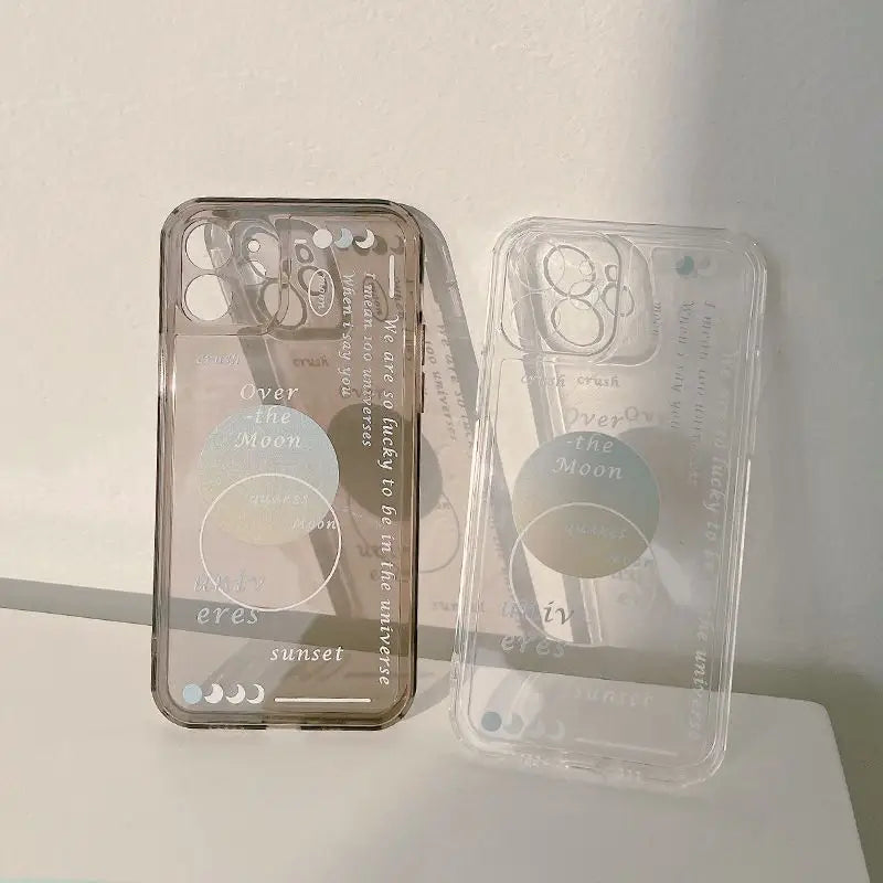 Lettering Transparent Phone Case - iPhone 12 Pro Max / 12 Pro / 12 / 12 mini / 11 Pro Max / 11 Pro / 11 / SE / XS Max / XS / XR / X / SE 2 / 8 / 8 Plus / 7 / 7 Plus-10