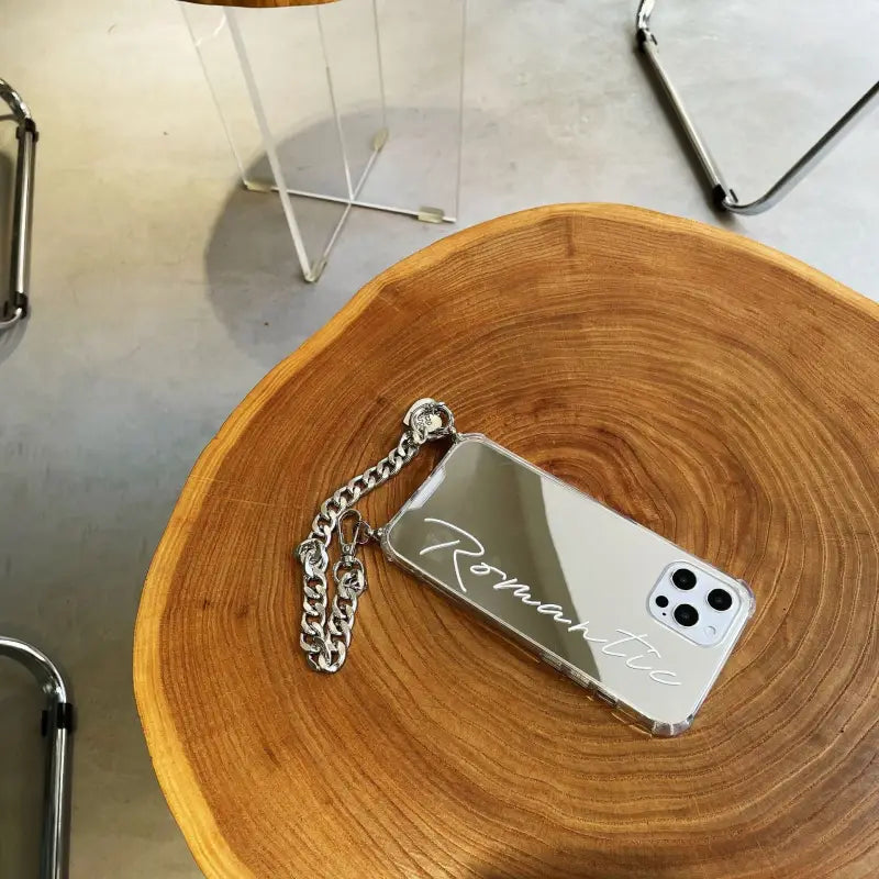 Letters Mirror With Silver Chain iPhone Case BP271 - iphone 