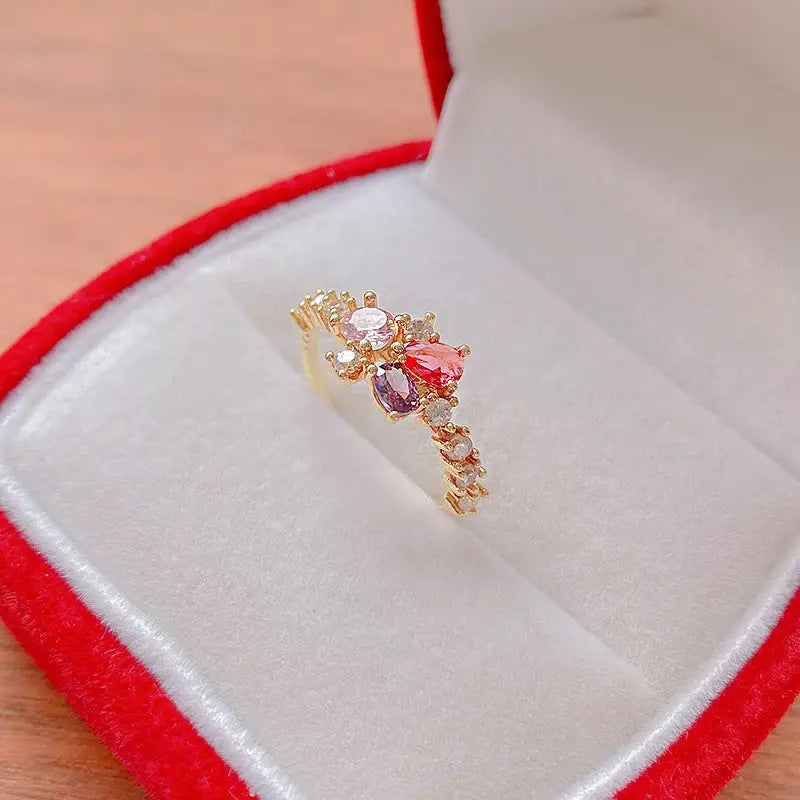 Lotus Pastel Ring LIN03 - Gold opal（no box)