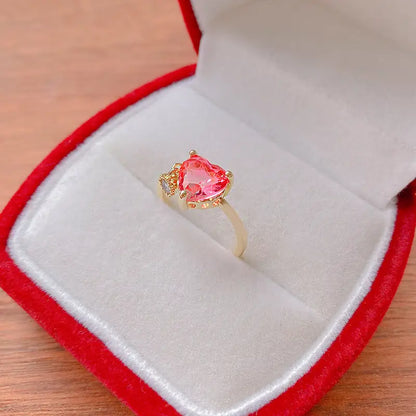 Lotus Pastel Ring LIN03 - Pink heart(no box)