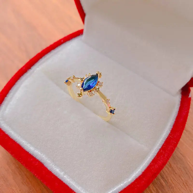 Lotus Pastel Ring LIN03 - Sapphire(no box)