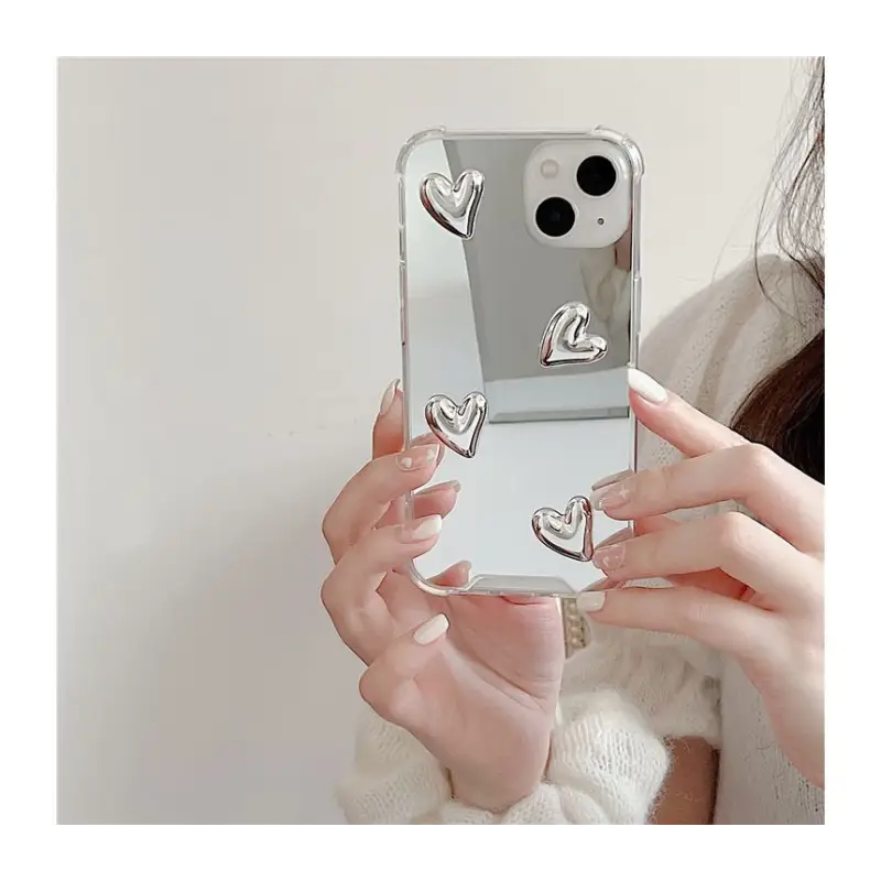 Love Heart Mirrored Phone Case - Iphone 7 / 7 Plus / 8 / 8 