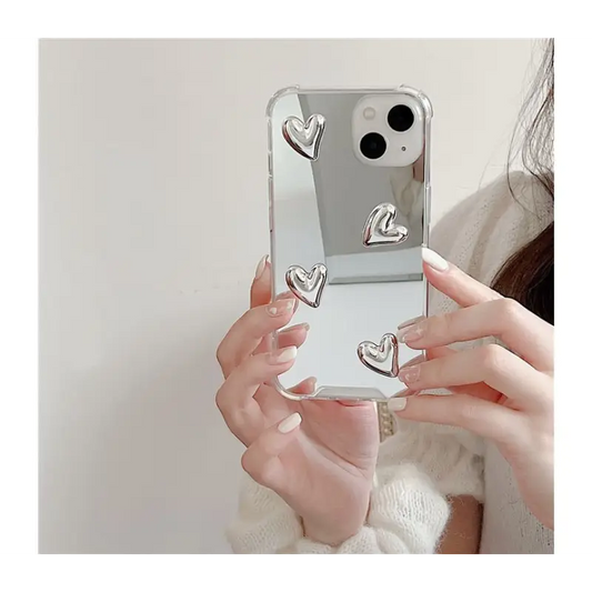 Love Heart Mirrored Phone Case - Iphone 7 / 7 Plus / 8 / 8 