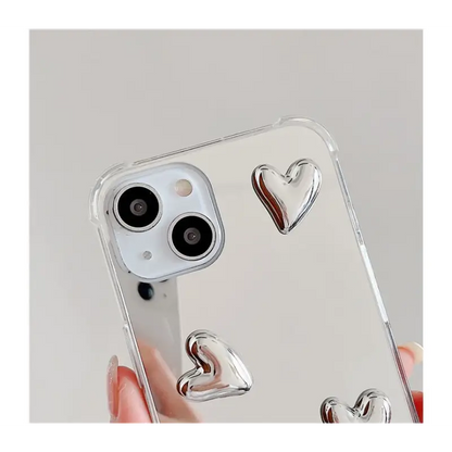 Love Heart Mirrored Phone Case - Iphone 7 / 7 Plus / 8 / 8 