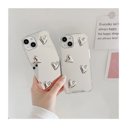 Love Heart Mirrored Phone Case - Iphone 7 / 7 Plus / 8 / 8 