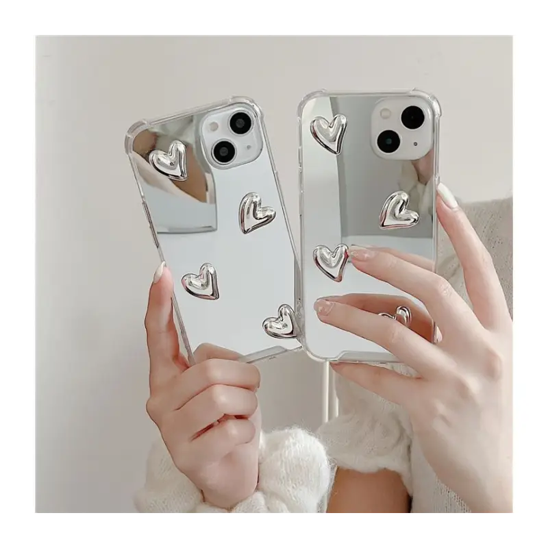 Love Heart Mirrored Phone Case - Iphone 7 / 7 Plus / 8 / 8 