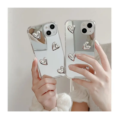 Love Heart Mirrored Phone Case - Iphone 7 / 7 Plus / 8 / 8 