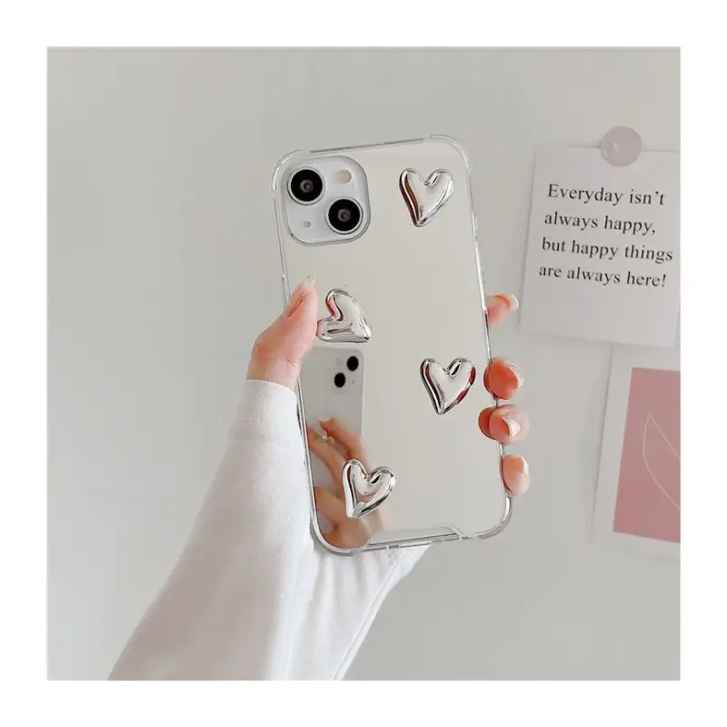 Love Heart Mirrored Phone Case - Iphone 7 / 7 Plus / 8 / 8 