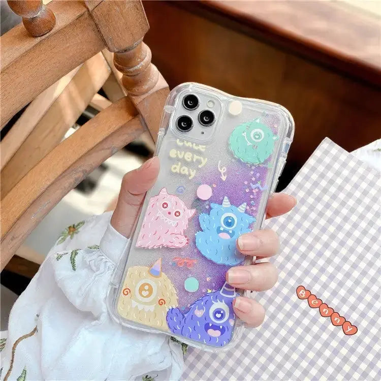 Lovely Monster QuickSand iPhone Case BS021 - iphone case