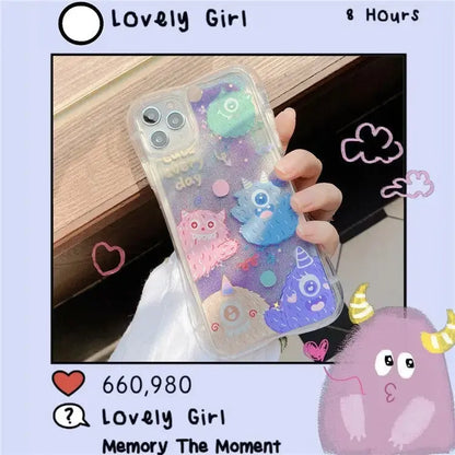 Lovely Monster QuickSand iPhone Case BS021 - iphone case
