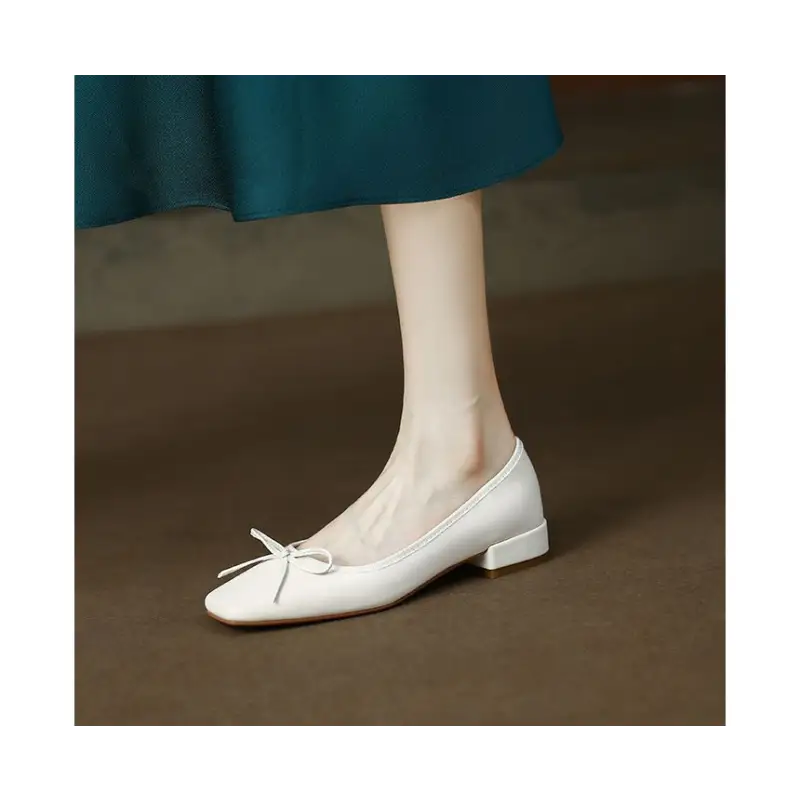 Low Heel Bow Flats E800 - Footwear